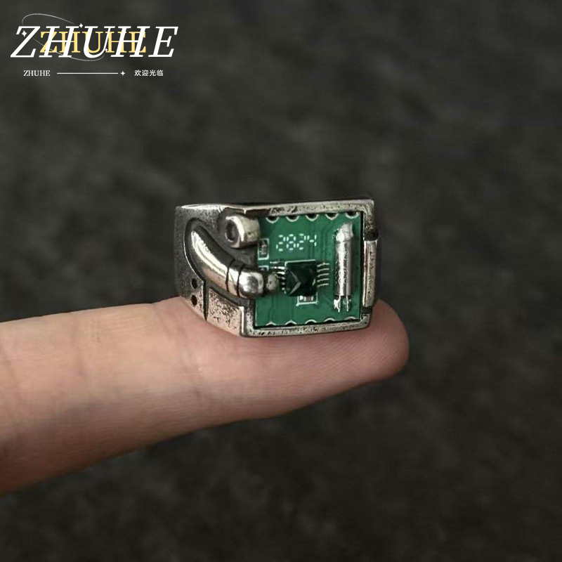 Tech Inspired Accessories - Tech-inspirierter Ring mit PCB-Muster, Schmuckzubehör für