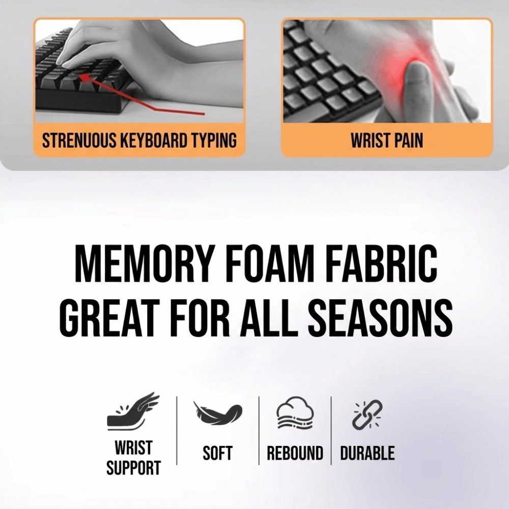 Keyboard Wrist Pad Leather - Ergonomischer Tastaturständer für einfaches Tippen, rutschfest,