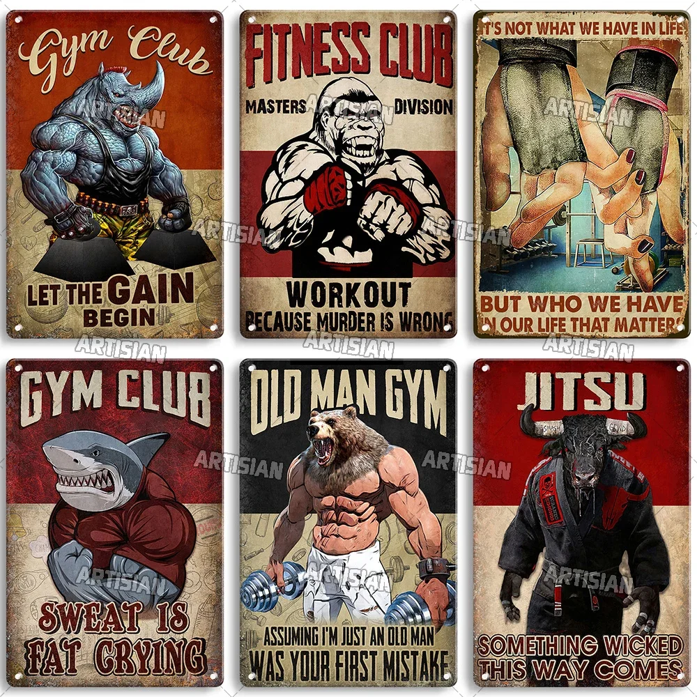 Vintage Tech Accessories - Old Man Gym Club Inspirierende Spruch-Kunstmalerei
