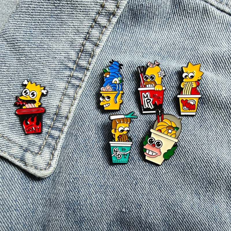 Vintage Tech Accessories - 6-teiliges Set „The Simpsons“, niedliche, lustige