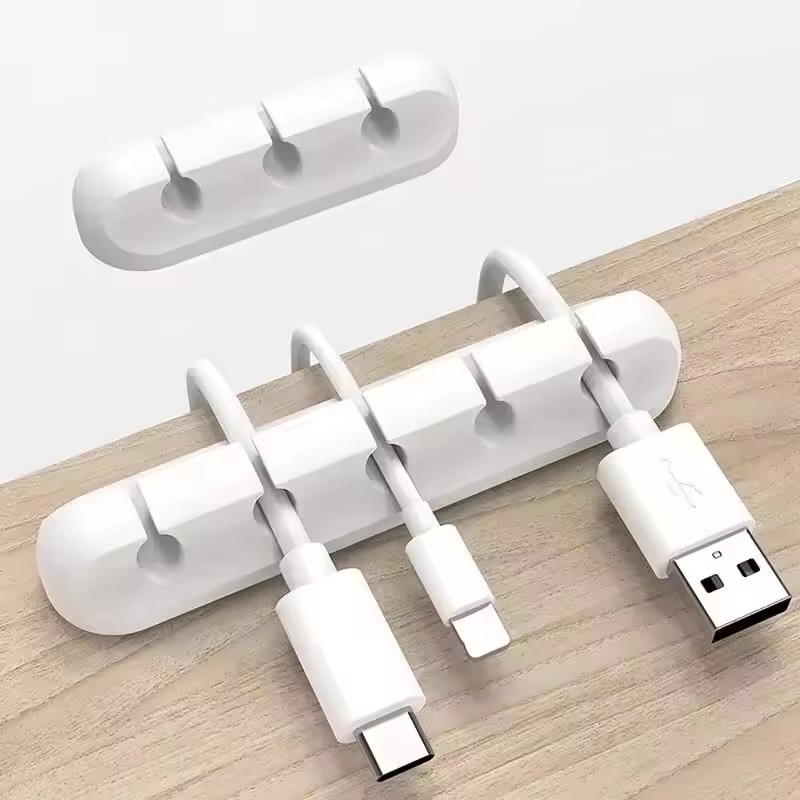 Desk Cable Clip - Silikon-USB-Kabelclip-Organizer, runde Kabelclips für Ladegeräte, Schreibtisch-Ordnungssystem,