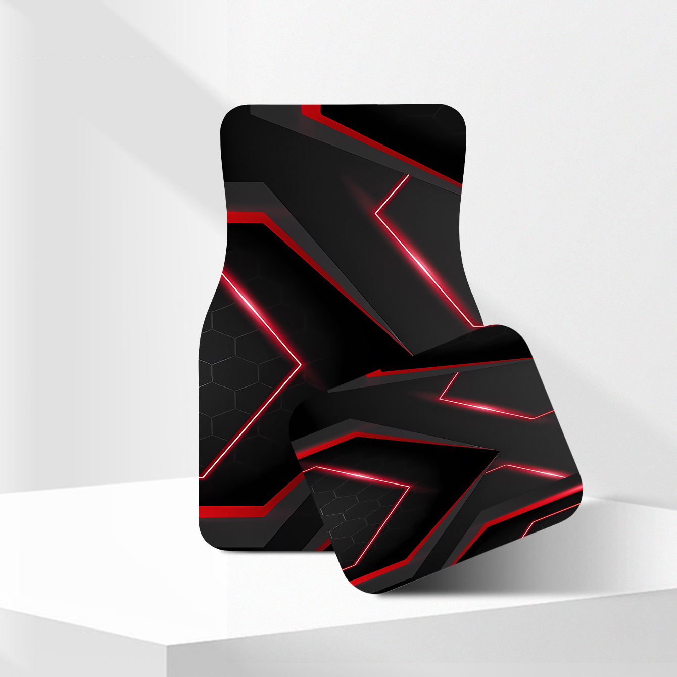Tech Inspired Accessories - 4-teiliges Set hochwertiger Auto-Innenraumzubehörteile, Fußmatten mit