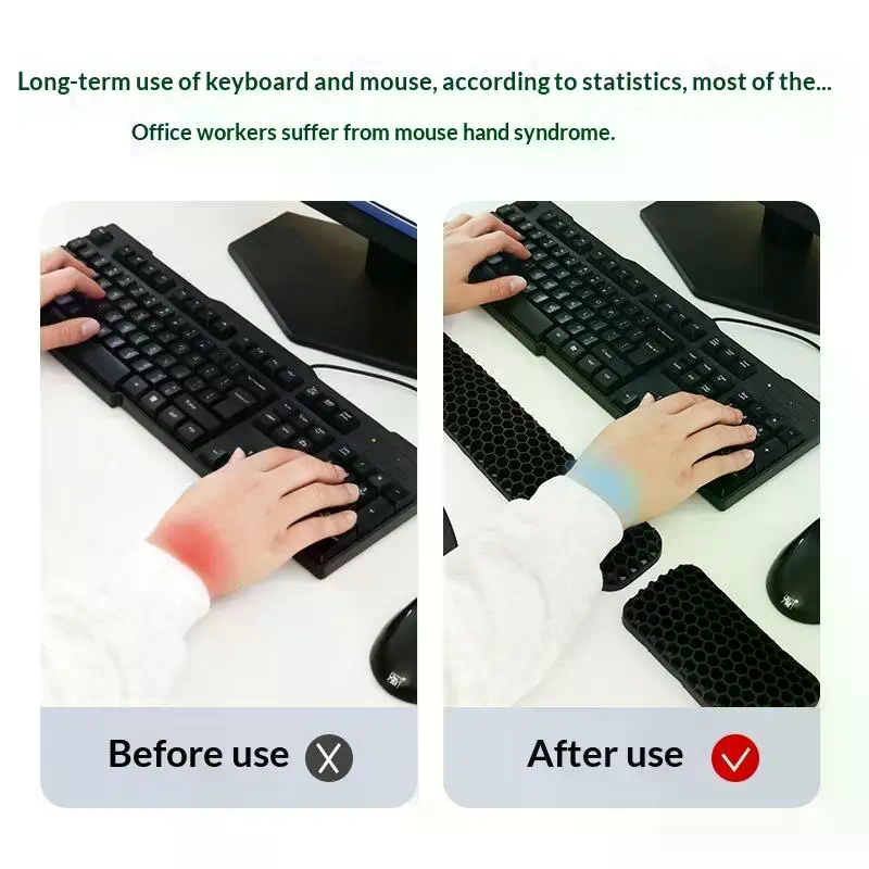 Keyboard Wrist Pad Leather - Ergonomische Maus-Handgelenkauflage, Tastaturauflage für Gaming und
