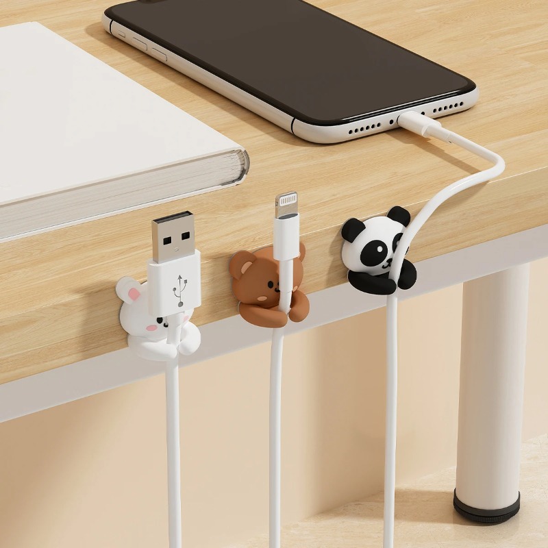 Desk Cable Clip - WORTHBUY Niedlicher Desktop-Kabel-Organizer, Halter, Wickler, Clips,