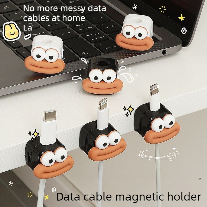 Desk Cable Clip - 1/5/10 Stück Magnetische Kabelclips Schreibtisch-Kabelorganizer Ladekabel-Klebehalter