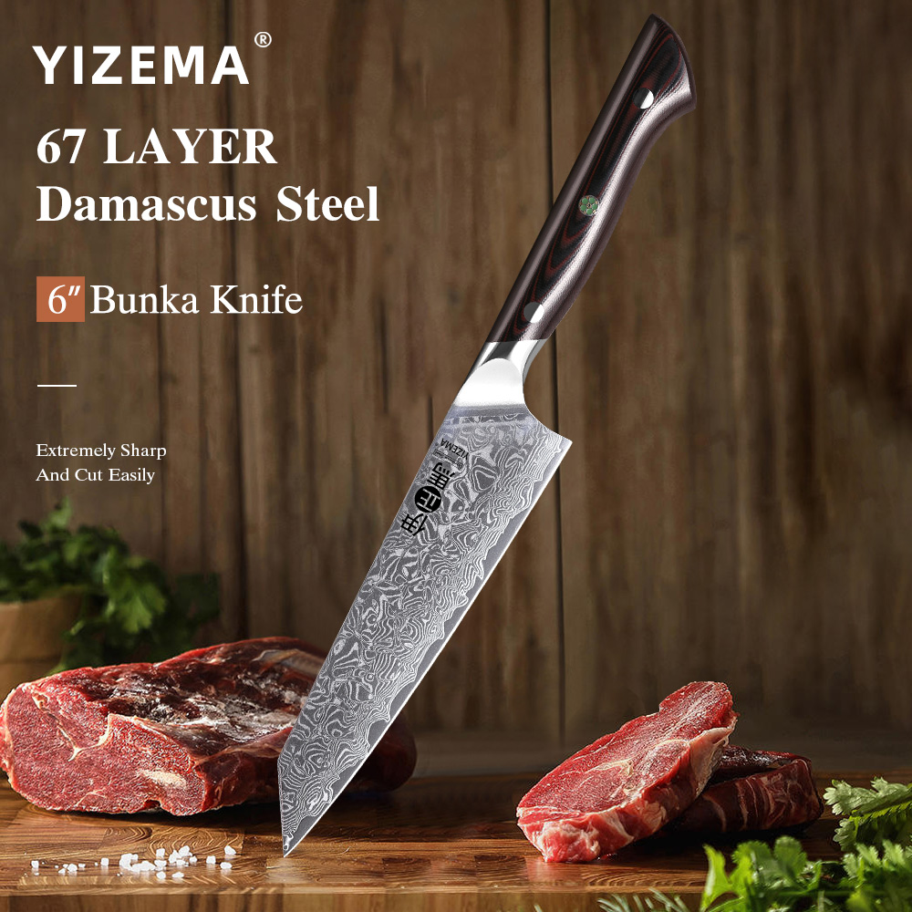 High Tech Kitchen Accessories - YIZEMA 6 Zoll Bunka-Messer Hochwertiges Japanisches