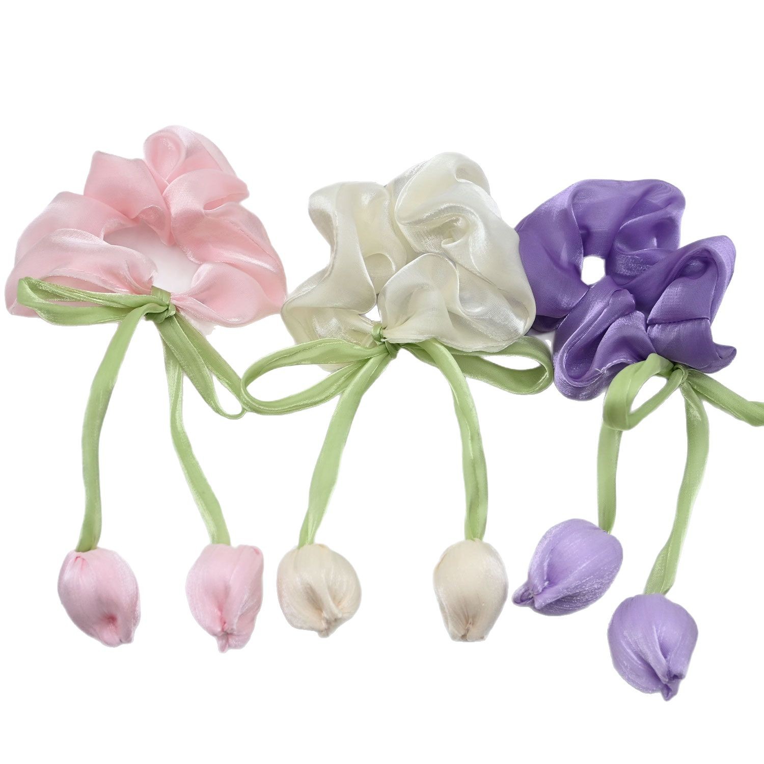 3 Stück Tulpenblumen-Haargummi – Hi Tech Accessories Bewertung und Preis