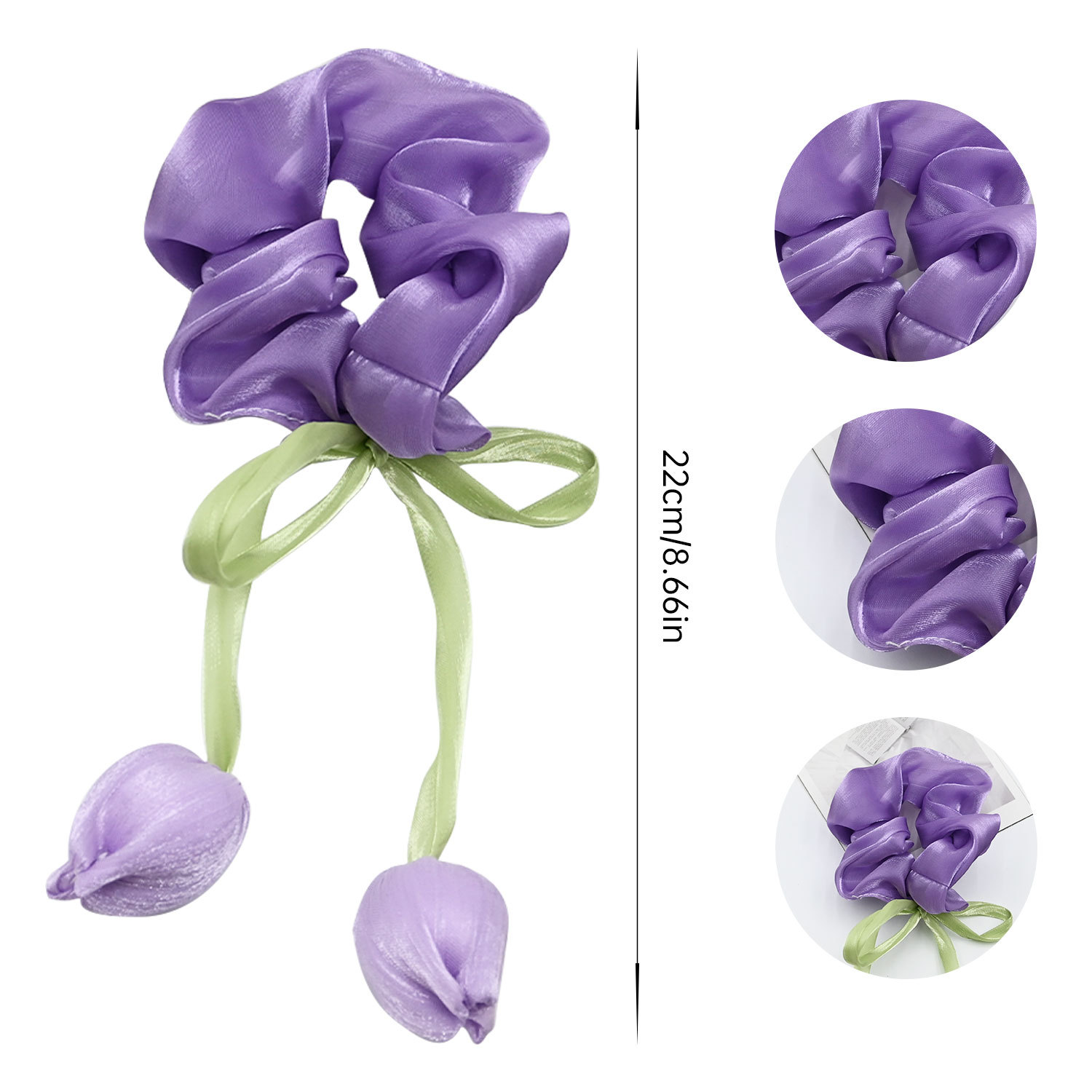 3 Stück Tulpenblumen-Haargummi – Hi Tech Accessories Bewertung und Preis