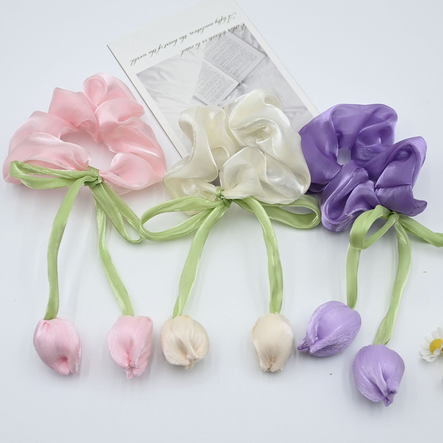 3 Stück Tulpenblumen-Haargummi – Hi Tech Accessories Bewertung und Preis