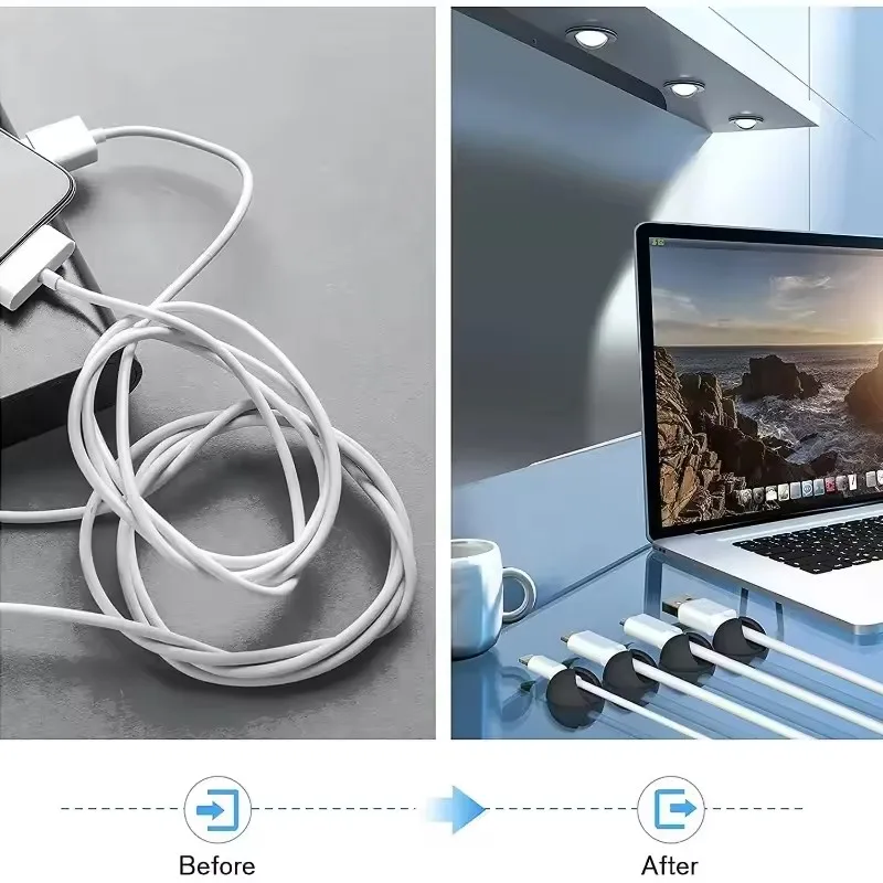 5/50Pcs Kabel Clip Wickler Org – Desk Cable Clip Bewertung und Preis