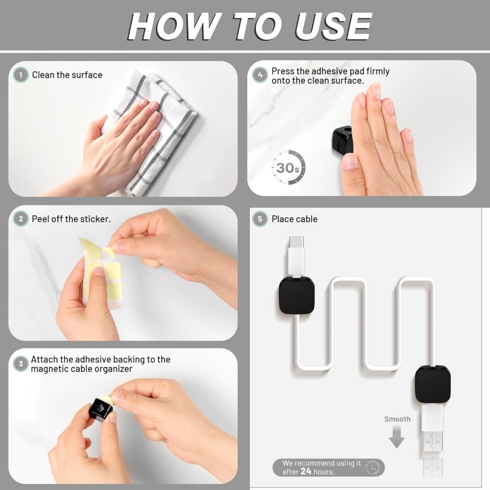 Magnetische Kabelclips zur Kab – Desk Cable Clip Bewertung und Preis