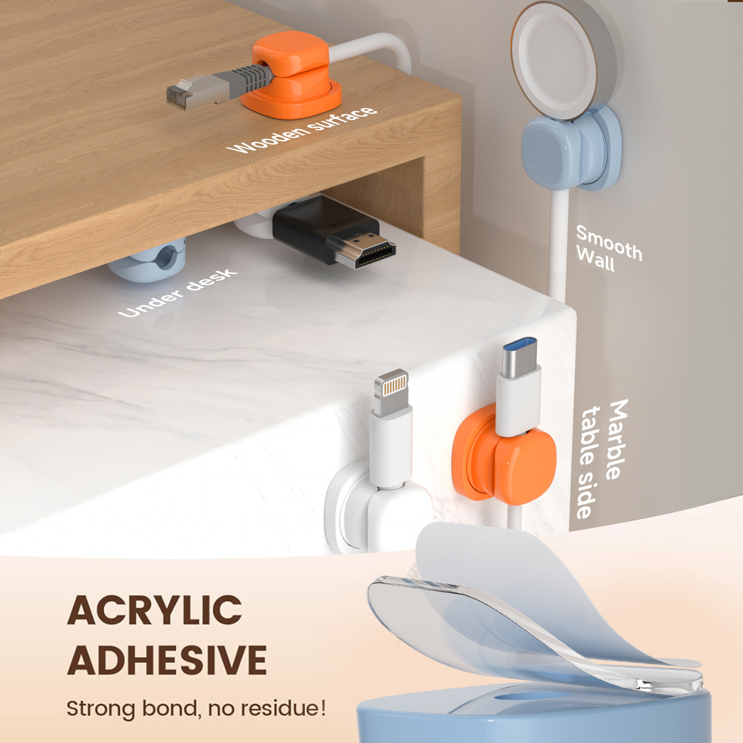 Selbstklebender Kabel-Organize – Desk Cable Clip Bewertung und Preis