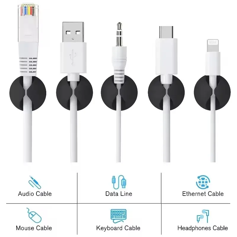 5/50 Stück Desktop-Wand-Kabelc – Desk Cable Clip Bewertung und Preis