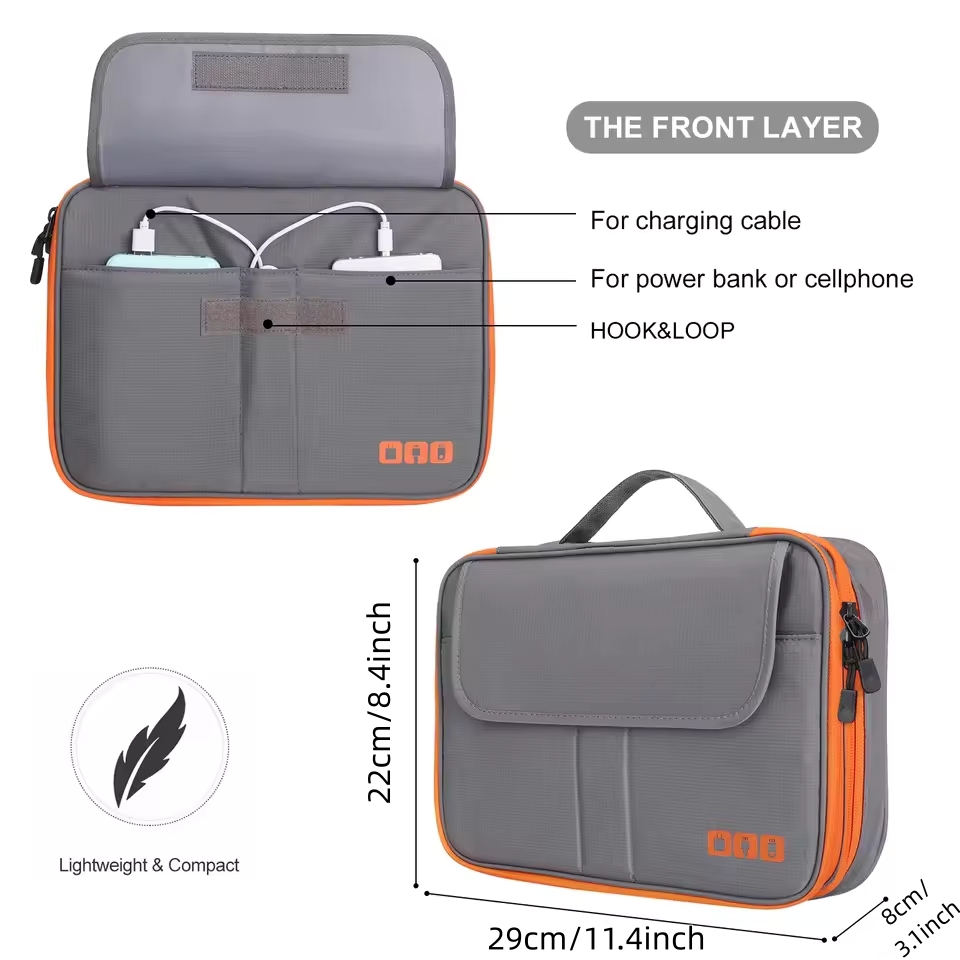 Reise-Doppelschicht-Digital-Au – Tech Accessories Organizer Bewertung und Preis
