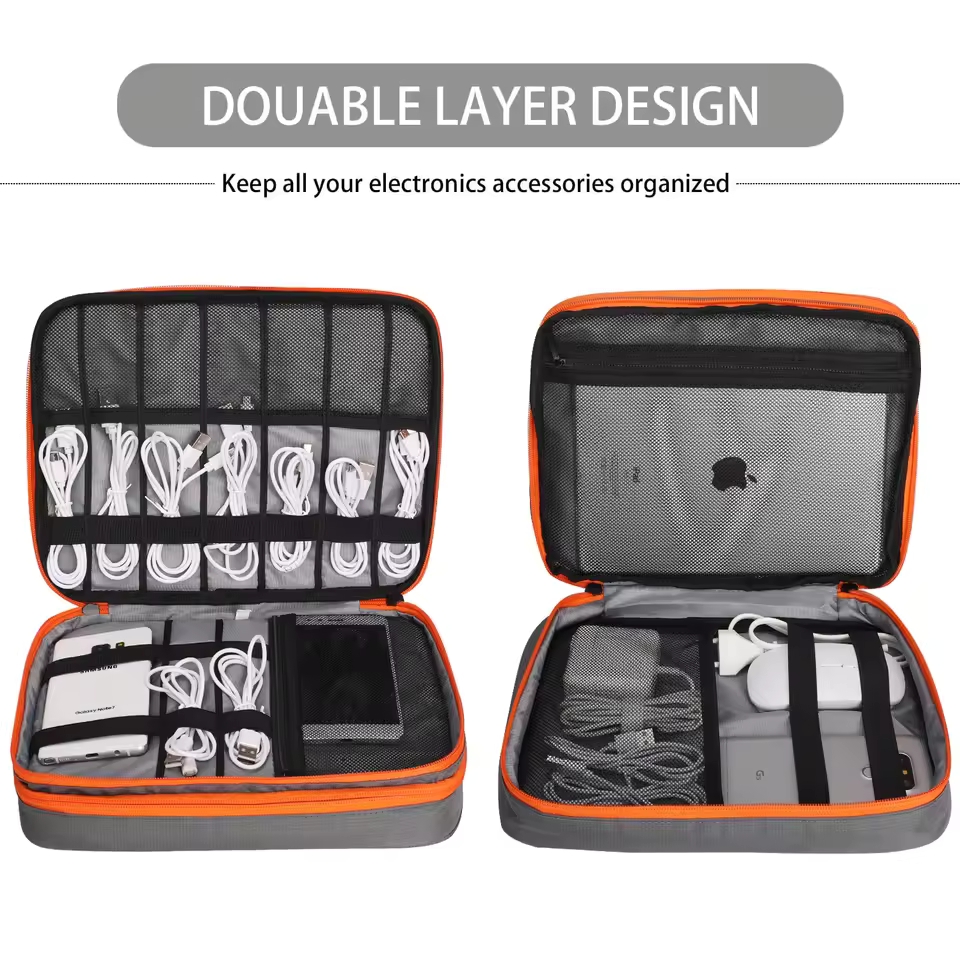 Reise-Doppelschicht-Digital-Au – Tech Accessories Organizer Bewertung und Preis