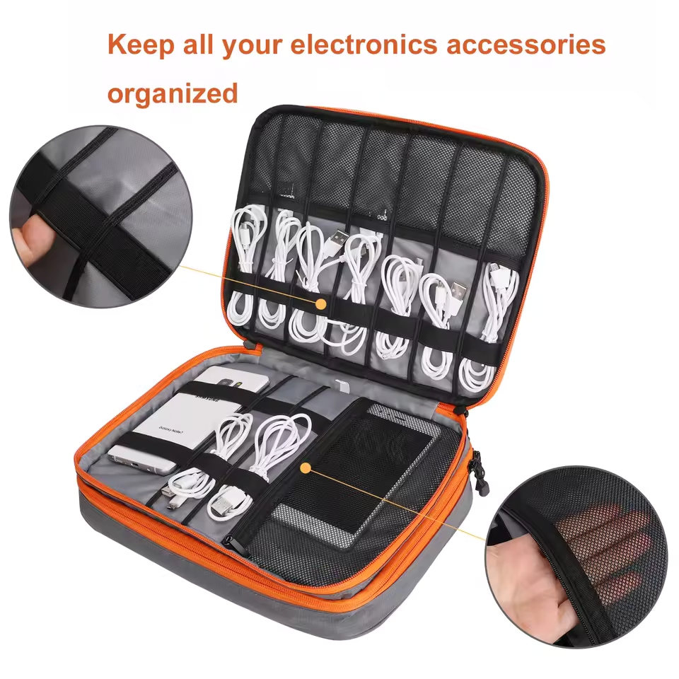 Reise-Doppelschicht-Digital-Au – Tech Accessories Organizer Bewertung und Preis